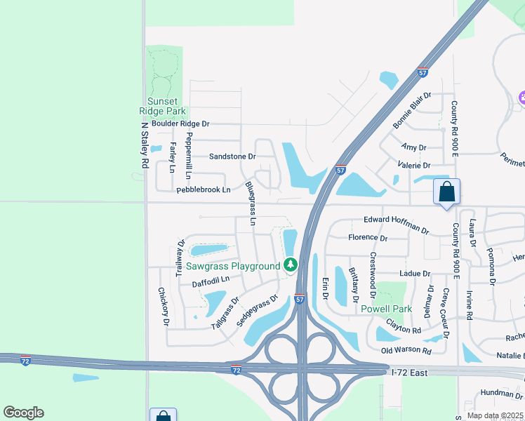 map of restaurants, bars, coffee shops, grocery stores, and more near 3721 Harbor Estates Lane in Champaign