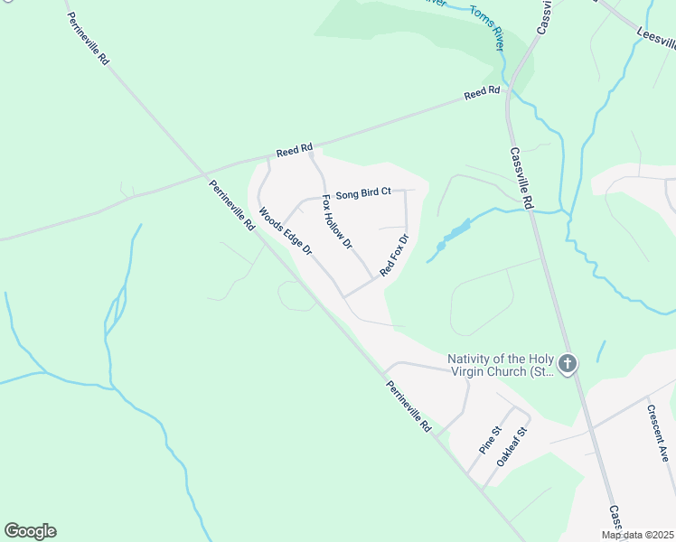 map of restaurants, bars, coffee shops, grocery stores, and more near 19 Woods Edge Drive in Jackson Township