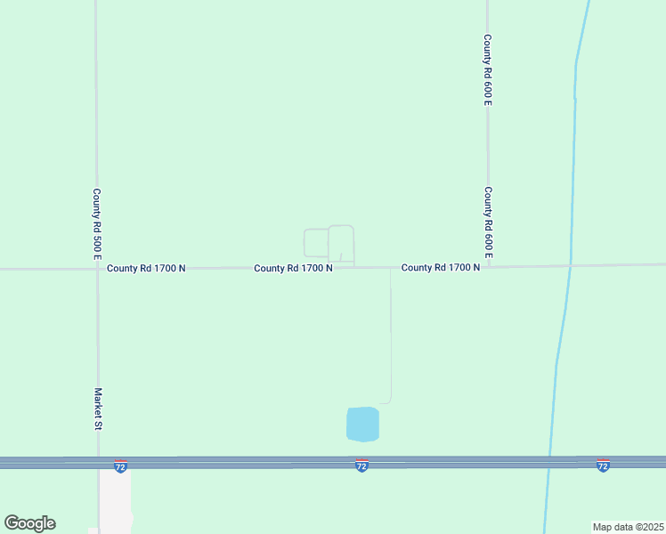 map of restaurants, bars, coffee shops, grocery stores, and more near 560 County Road 1700 North in Champaign