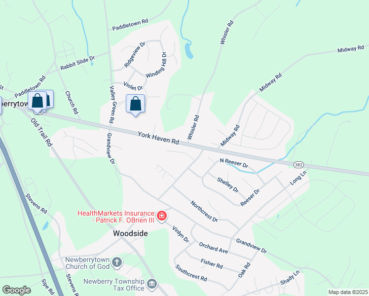 map of restaurants, bars, coffee shops, grocery stores, and more near 30 Apple Orchard Court in York Haven