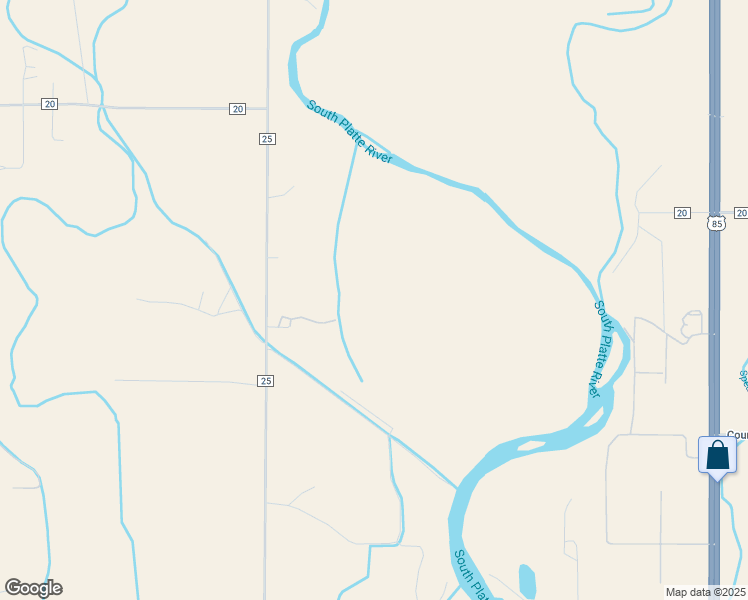 map of restaurants, bars, coffee shops, grocery stores, and more near 8804 County Road 25 in Fort Lupton