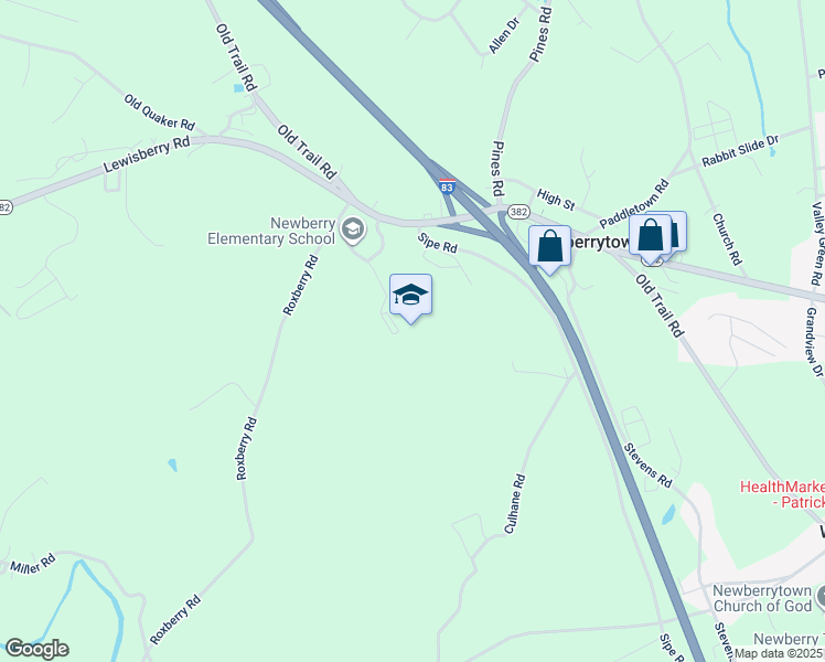 map of restaurants, bars, coffee shops, grocery stores, and more near 2055 Old Trail Road in Goldsboro