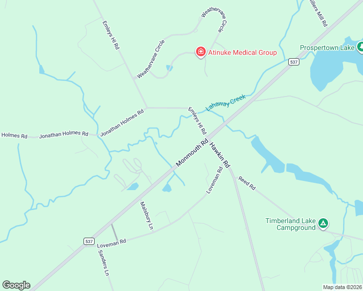 map of restaurants, bars, coffee shops, grocery stores, and more near 710 Monmouth Road in Upper Freehold