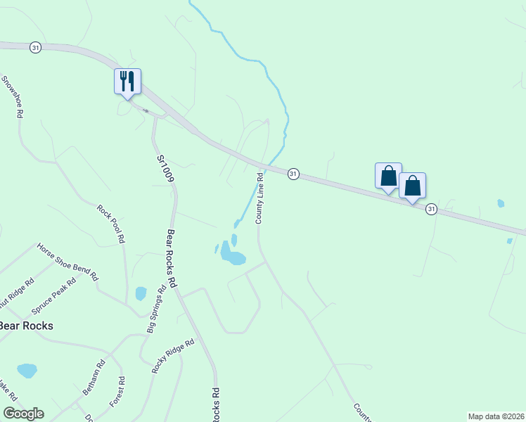 map of restaurants, bars, coffee shops, grocery stores, and more near 150 County Line Road in Westmoreland County