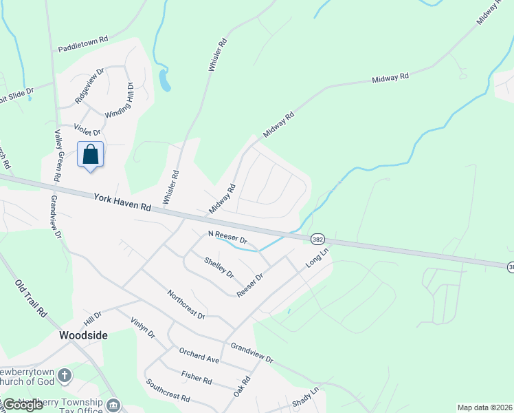 map of restaurants, bars, coffee shops, grocery stores, and more near 470 Lark Drive in York Haven