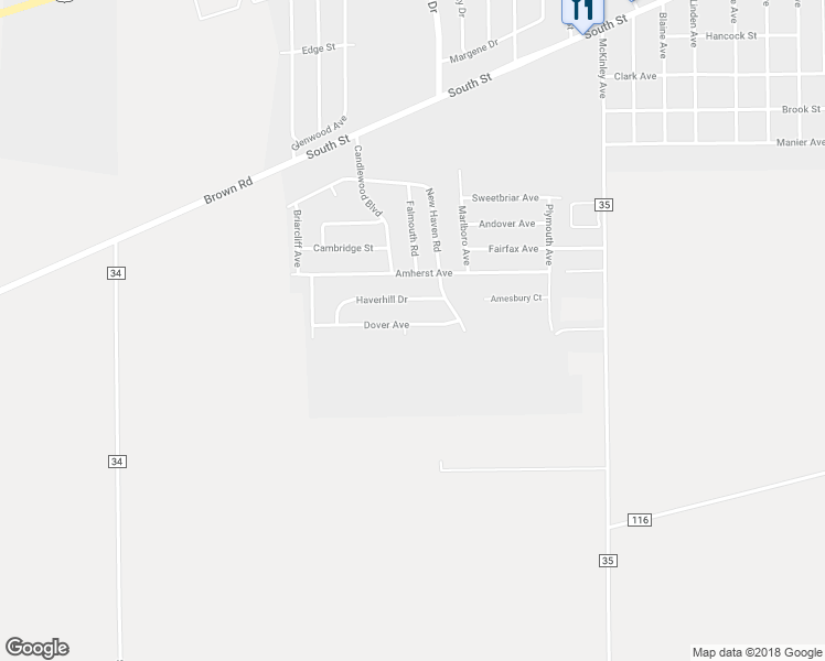 map of restaurants, bars, coffee shops, grocery stores, and more near 1101 Rutland Road in Piqua