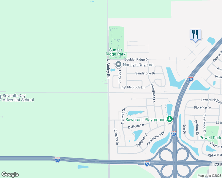 map of restaurants, bars, coffee shops, grocery stores, and more near in Champaign