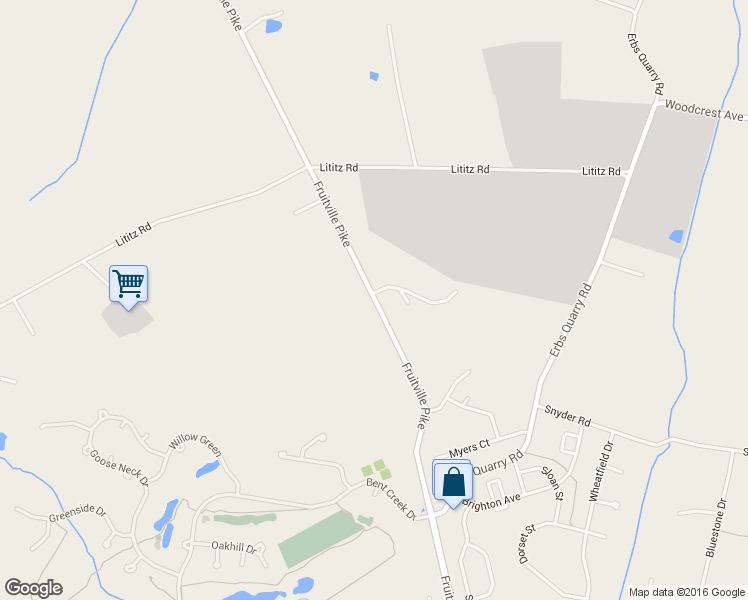map of restaurants, bars, coffee shops, grocery stores, and more near 915 Fruitville Pike in Lititz