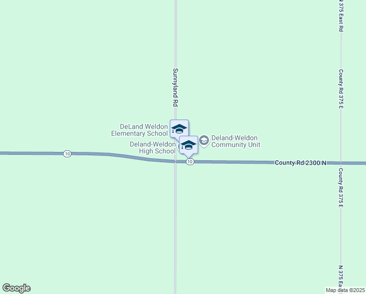 map of restaurants, bars, coffee shops, grocery stores, and more near 304 Illinois 10 in De Land