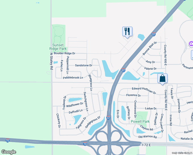 map of restaurants, bars, coffee shops, grocery stores, and more near 1202 Myrtle Beach Avenue in Champaign