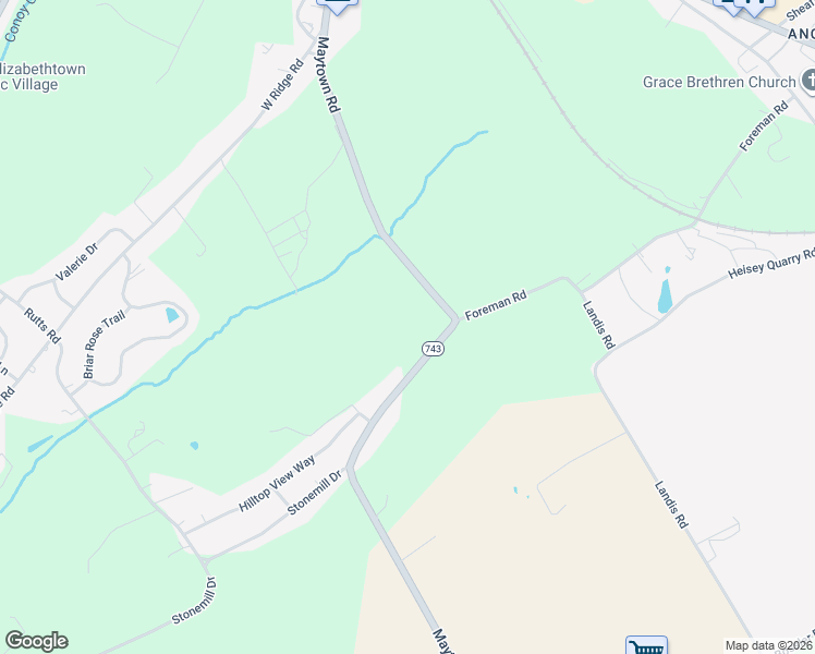 map of restaurants, bars, coffee shops, grocery stores, and more near 655 Maytown Road in Elizabethtown