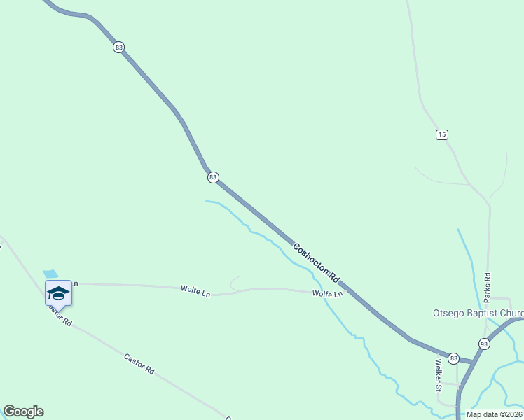 map of restaurants, bars, coffee shops, grocery stores, and more near 10765 Coshocton Road in New Concord