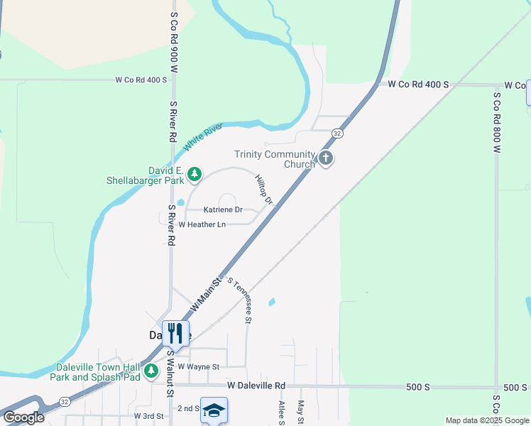 map of restaurants, bars, coffee shops, grocery stores, and more near 14001 West Main Street in Daleville
