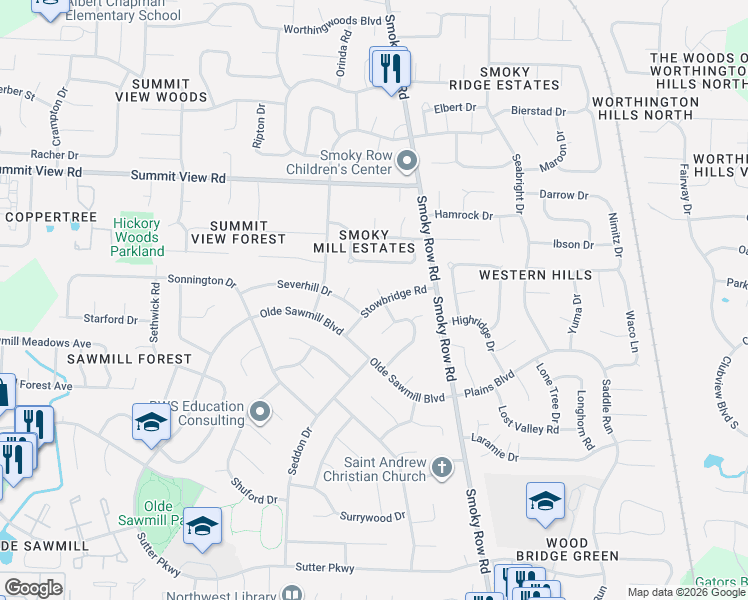 map of restaurants, bars, coffee shops, grocery stores, and more near 2149 Stowbridge Road in Dublin