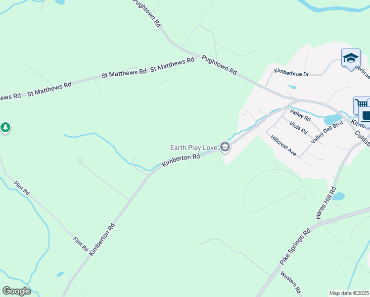 map of restaurants, bars, coffee shops, grocery stores, and more near 1873 Kimberton Road in Phoenixville