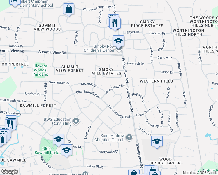 map of restaurants, bars, coffee shops, grocery stores, and more near 7989 Stokemont Court in Dublin