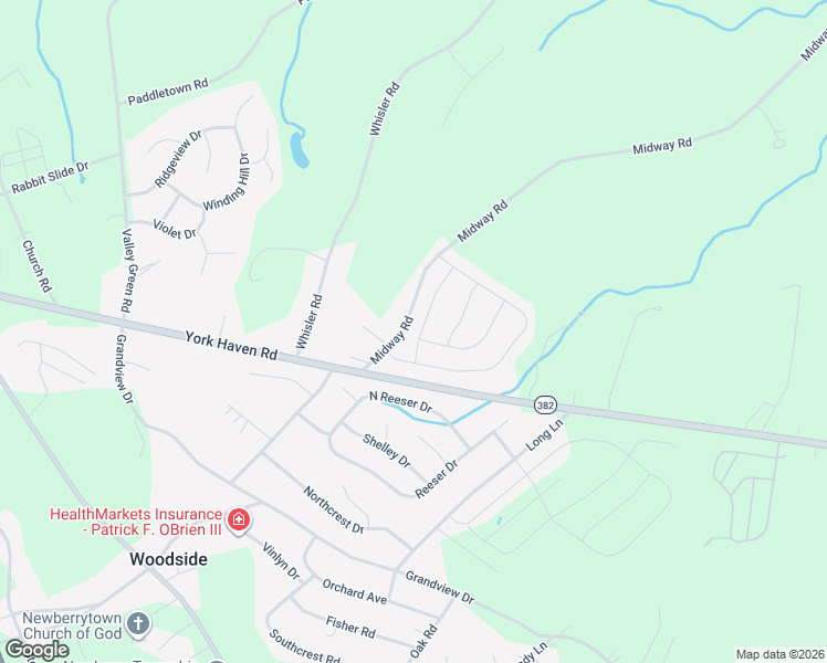 map of restaurants, bars, coffee shops, grocery stores, and more near 50 Shalimar Drive in York Haven