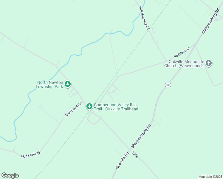 map of restaurants, bars, coffee shops, grocery stores, and more near 101 Redshed Road in Shippensburg
