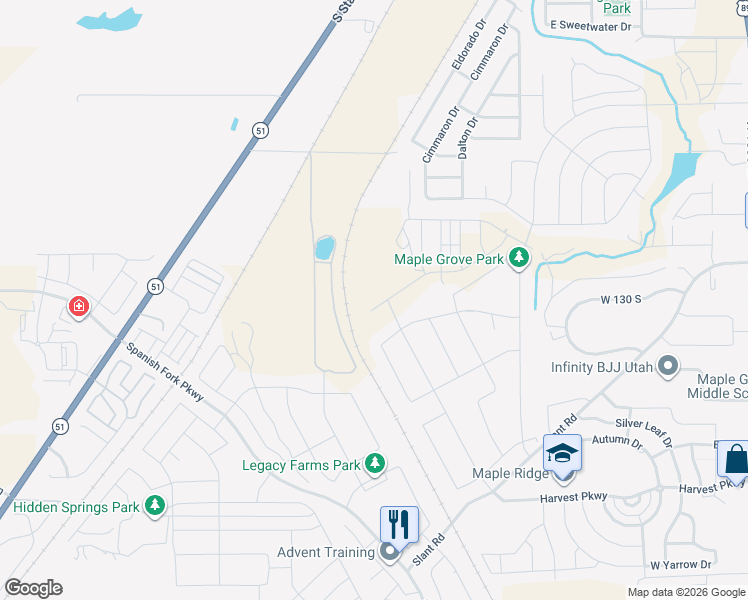 map of restaurants, bars, coffee shops, grocery stores, and more near 2820 West Aurora Avenue in Mapleton