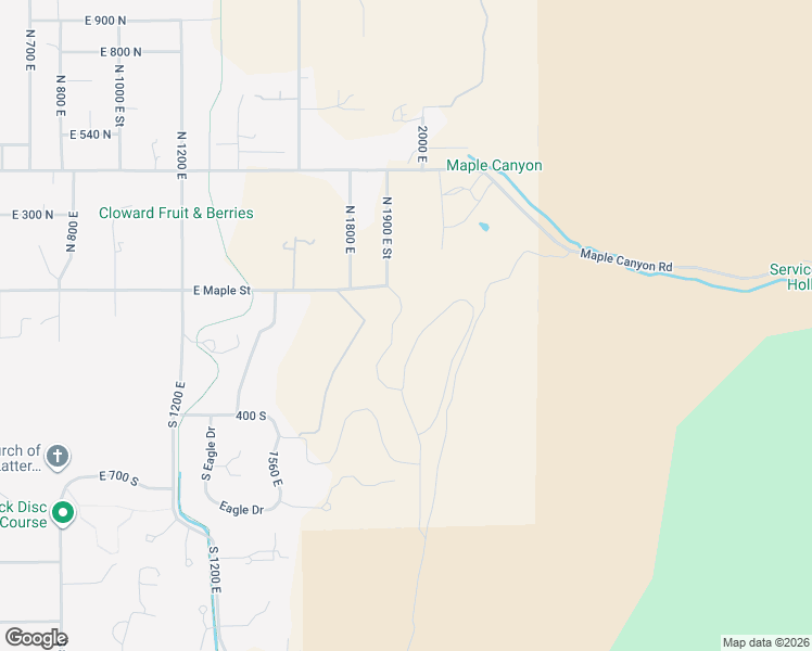 map of restaurants, bars, coffee shops, grocery stores, and more near 40 North 1900 East in Mapleton