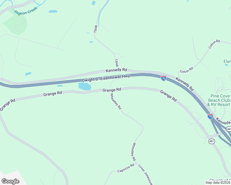 map of restaurants, bars, coffee shops, grocery stores, and more near 1748 Grange Road in Charleroi