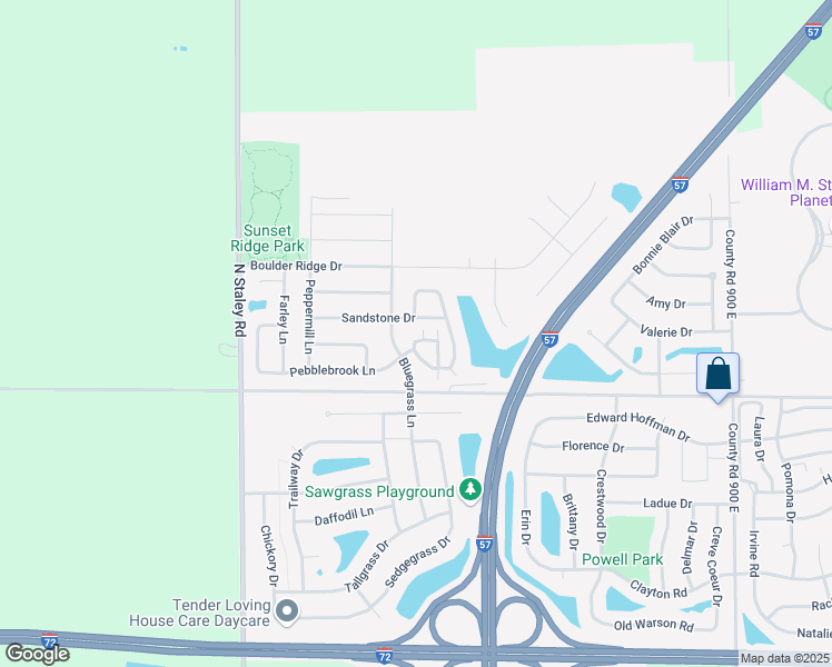 map of restaurants, bars, coffee shops, grocery stores, and more near 3724 Balcary Bay in Champaign