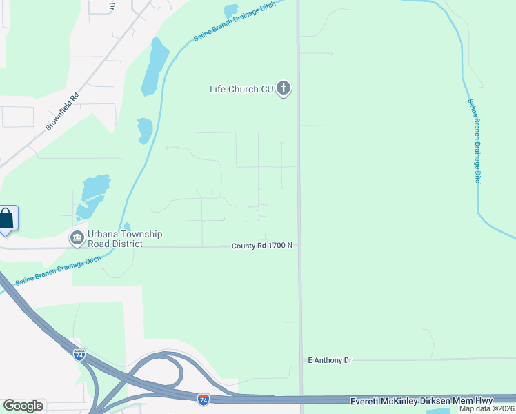 map of restaurants, bars, coffee shops, grocery stores, and more near 1719 Cindy Lynn Street in Urbana