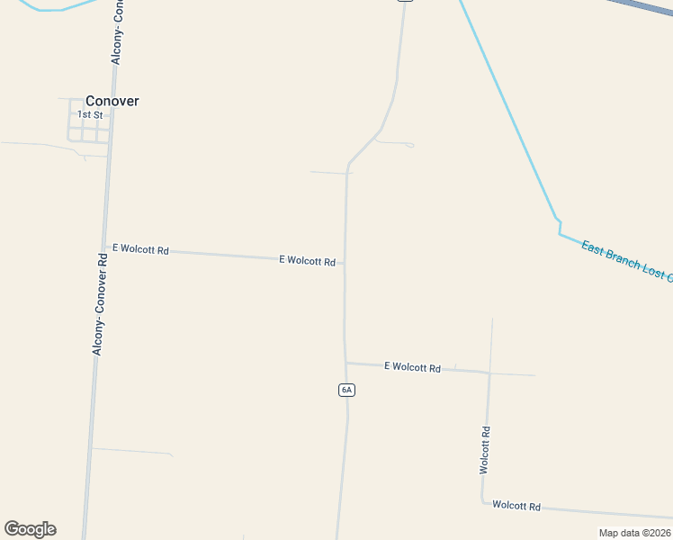 map of restaurants, bars, coffee shops, grocery stores, and more near 7210 County Highway 6A in Conover