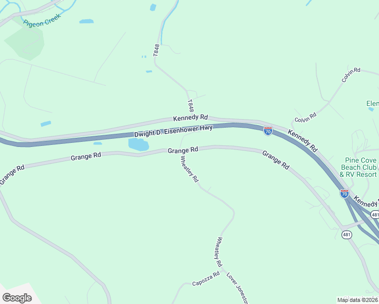 map of restaurants, bars, coffee shops, grocery stores, and more near 1748 Grange Road in Charleroi