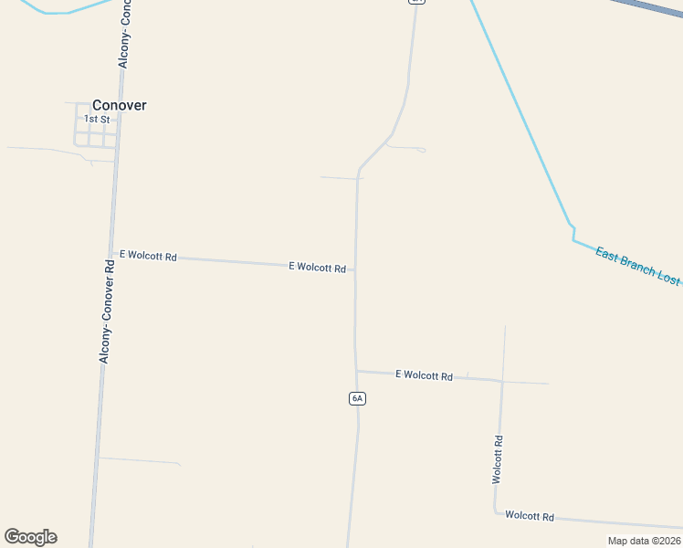 map of restaurants, bars, coffee shops, grocery stores, and more near 7210 County Highway 6A in Conover