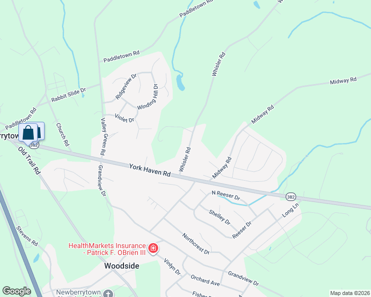 map of restaurants, bars, coffee shops, grocery stores, and more near 955 Whisler Road in York County