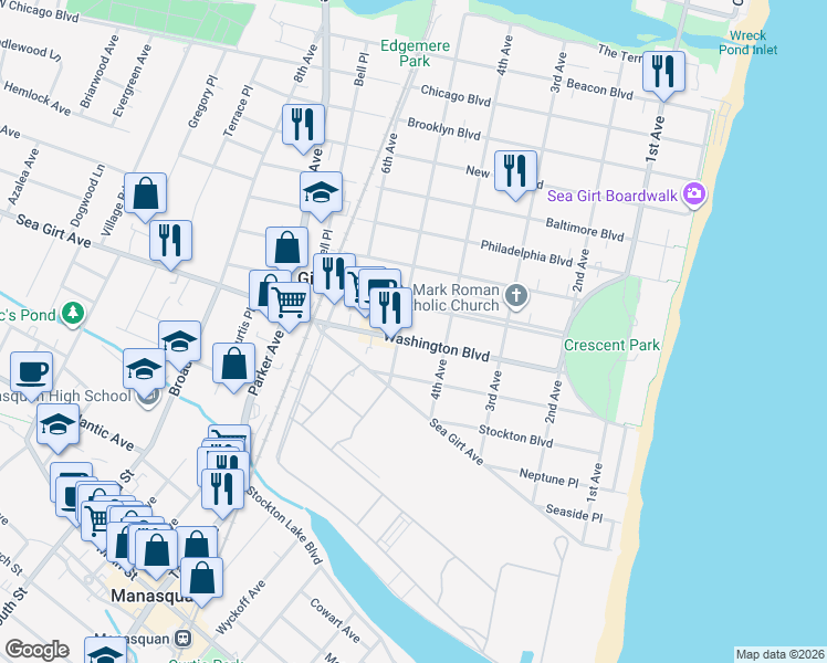 413 Washington Boulevard, Sea Girt NJ Walk Score