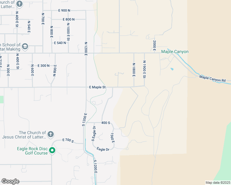 map of restaurants, bars, coffee shops, grocery stores, and more near 102 Aspen Drive in Mapleton