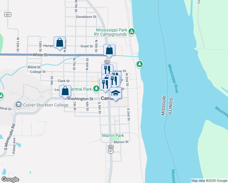 map of restaurants, bars, coffee shops, grocery stores, and more near in Canton