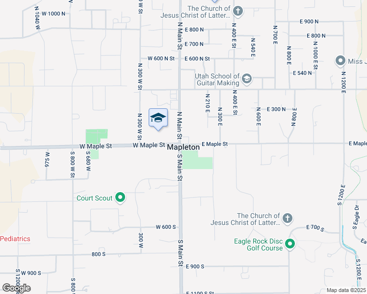 map of restaurants, bars, coffee shops, grocery stores, and more near in Mapleton