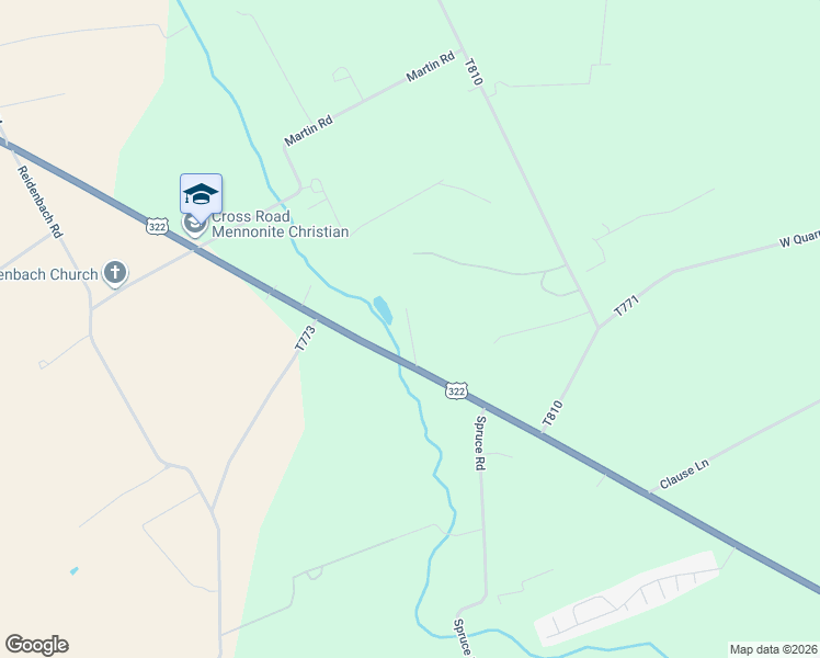 map of restaurants, bars, coffee shops, grocery stores, and more near 66 Galenson Lane in New Holland