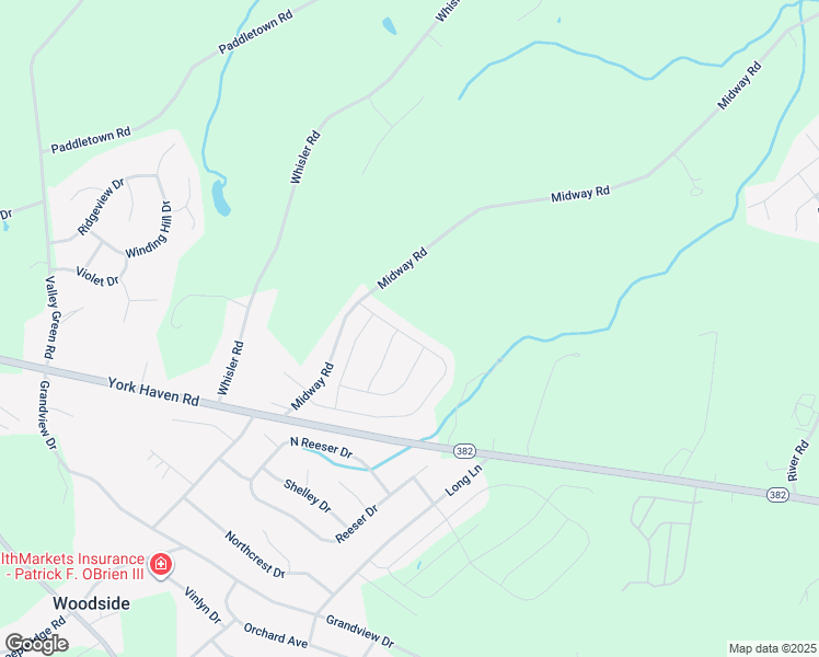 map of restaurants, bars, coffee shops, grocery stores, and more near 55 Lark Drive in York Haven