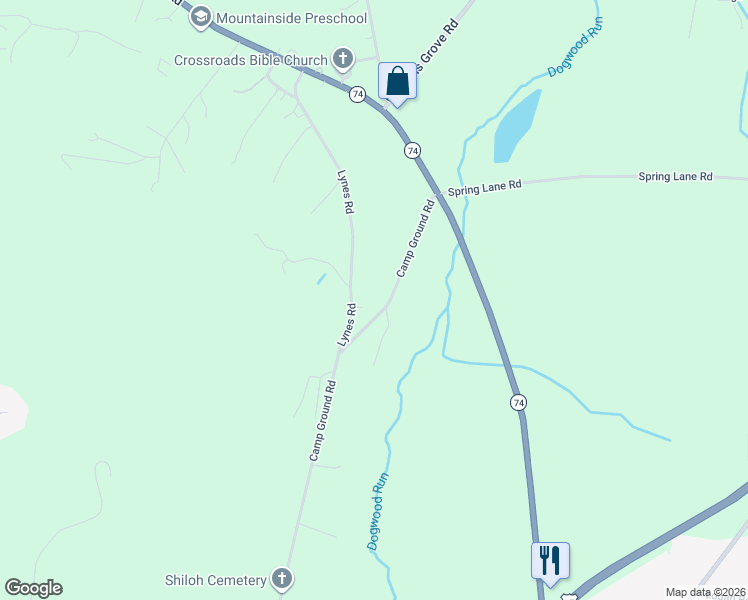 map of restaurants, bars, coffee shops, grocery stores, and more near 311 Camp Ground Road in Dillsburg