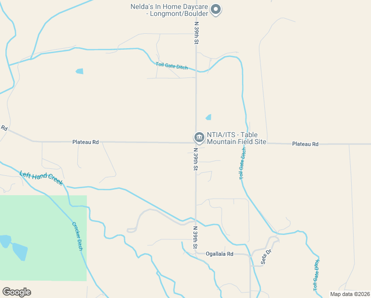 map of restaurants, bars, coffee shops, grocery stores, and more near 8602 North 39th Street in Longmont