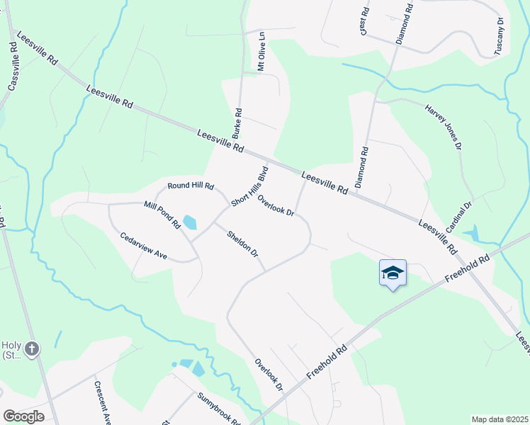map of restaurants, bars, coffee shops, grocery stores, and more near 6 Overlook Drive in Jackson