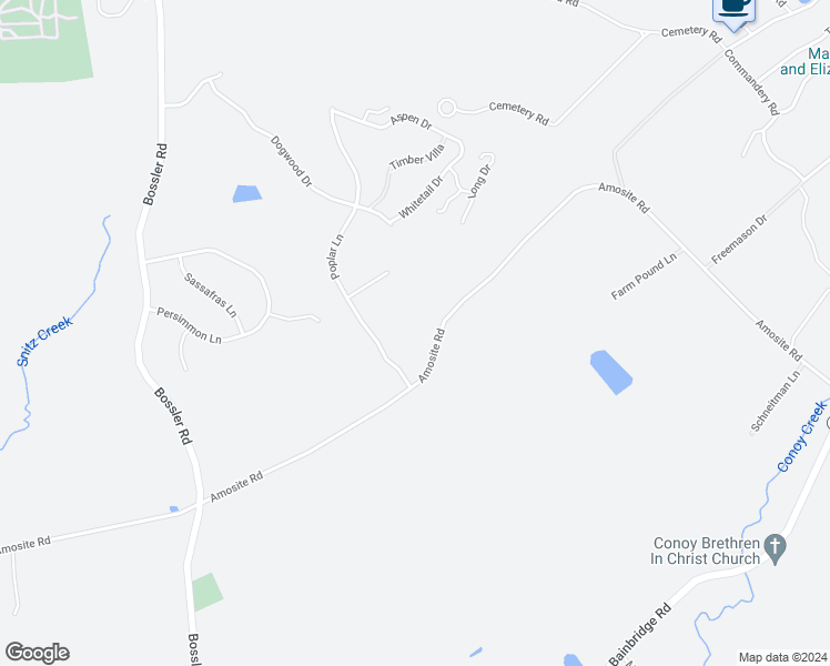 map of restaurants, bars, coffee shops, grocery stores, and more near 1731 Bainbridge Road in Elizabethtown