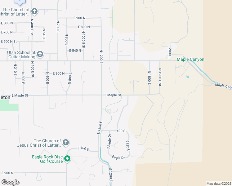 map of restaurants, bars, coffee shops, grocery stores, and more near 1377 East Maple Street in Mapleton