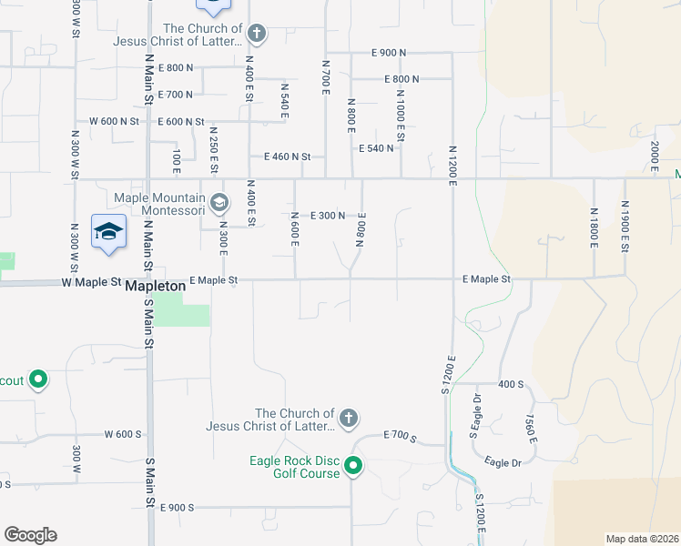 map of restaurants, bars, coffee shops, grocery stores, and more near 745 East Maple Street in Mapleton