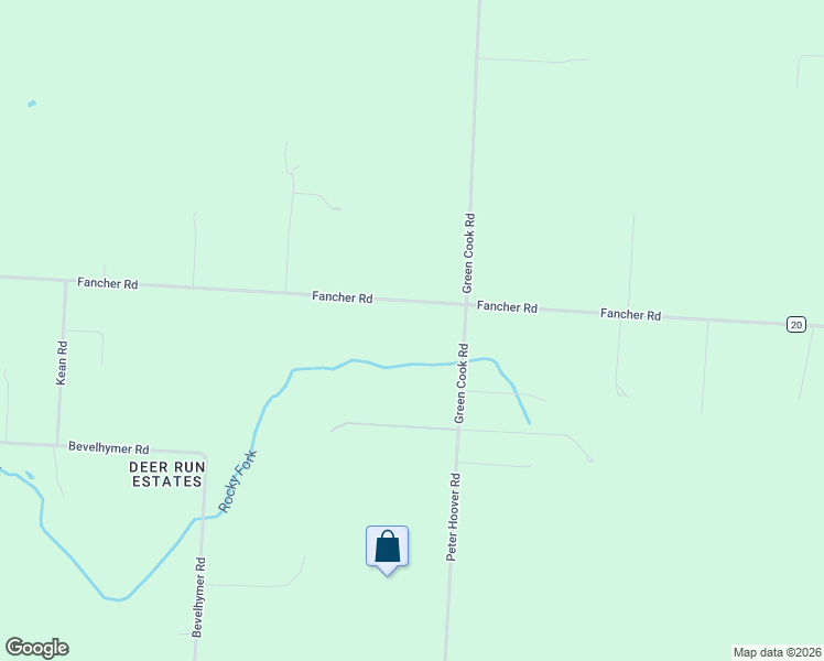 map of restaurants, bars, coffee shops, grocery stores, and more near 14242 Fancher Road in Westerville
