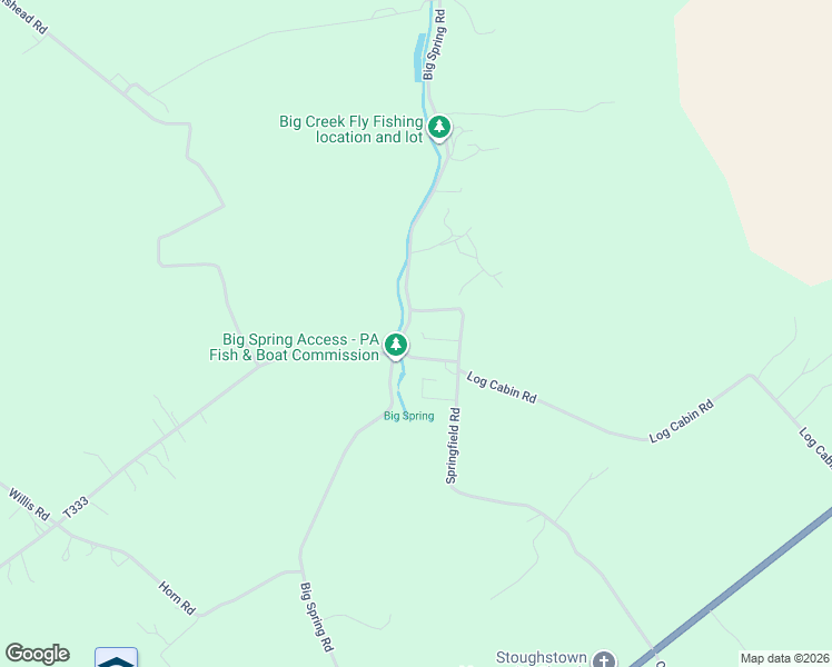 map of restaurants, bars, coffee shops, grocery stores, and more near 16 Springfield Road in Shippensburg