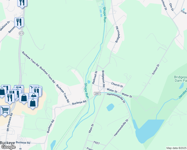 map of restaurants, bars, coffee shops, grocery stores, and more near 124 Track Lane in Mount Pleasant