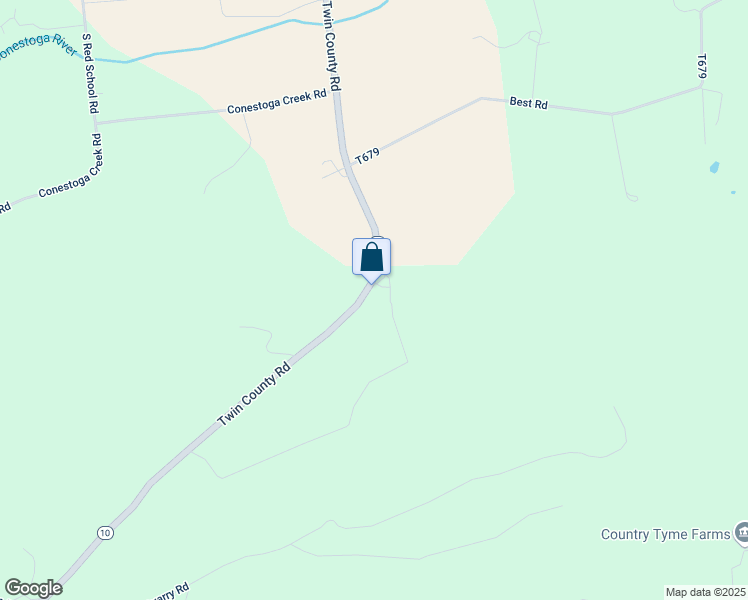 map of restaurants, bars, coffee shops, grocery stores, and more near 58 Twin County Road in Narvon