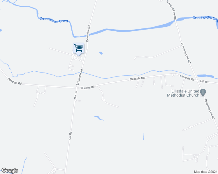 map of restaurants, bars, coffee shops, grocery stores, and more near 134 Ellisdale Road in Allentown