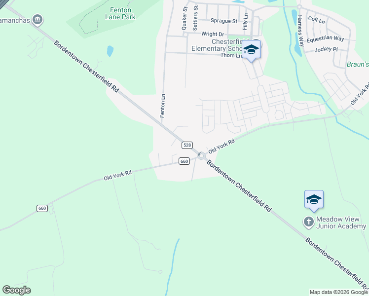 map of restaurants, bars, coffee shops, grocery stores, and more near 75A Old York Road in Burlington County