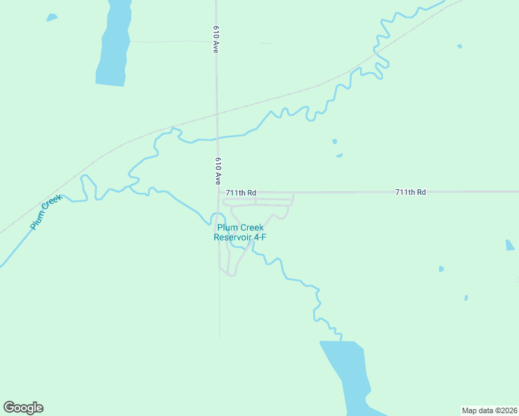 map of restaurants, bars, coffee shops, grocery stores, and more near 711th Road in Burchard